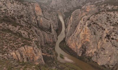 Sakarya Nehri yağmurlar sonrası havadan fotoğraflandı