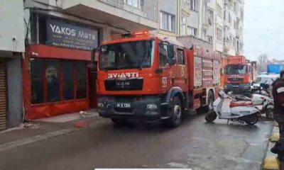 Motosiklet tamirhanesinde çıkan yangın itfaiye tarafından söndürüldü
