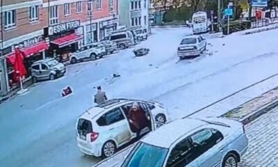 Motosiklete çarpan ehliyetsiz sürücü kaçtı