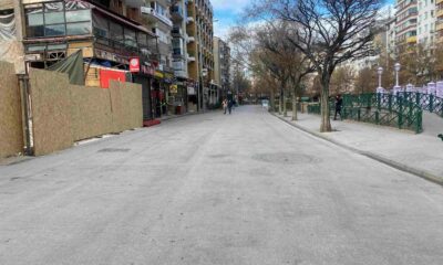 Sıcaklık eksi derecelere düşünce Eskişehir’in işlek caddesi sessizleşti