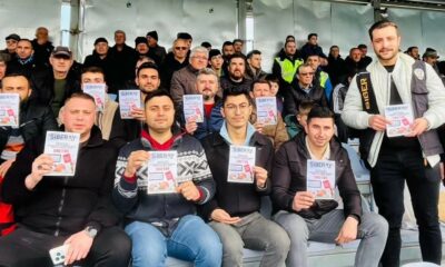 Kütahya’da stadyumdaki seyirciler yasadışı bahis ve oltalama konularında bilgilendirildi