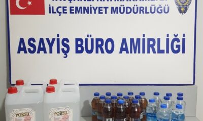Tavşanlı’da 20 litre etil alkol ele geçirildi