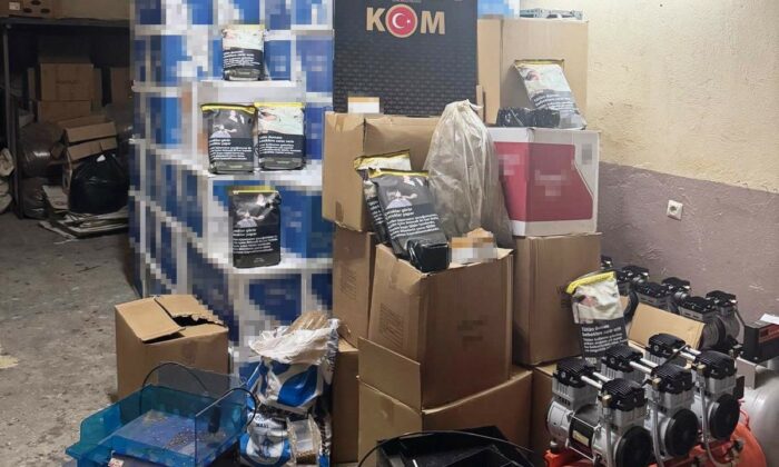 Kütahya’da piyasa değeri 2 milyon lira olan kaçak sigara ele geçirildi