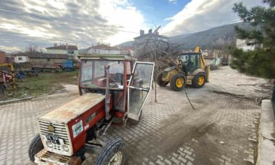 İnönü’de okul bahçeleri temizlendi