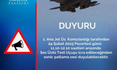 Eskişehir için sonic patlama sesi uyarısı yapıldı