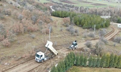 İnönü’de stabilize yol çalışması yapıldı