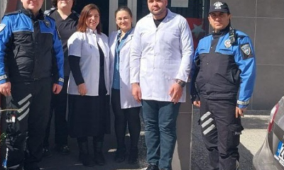 Polis ekipleri sağlık kuruluşlarını ziyaret etti