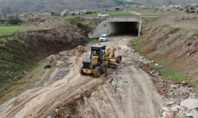 İnönü Kümbetler Alt Geçidi’nde kumlama çalışması yapıldı