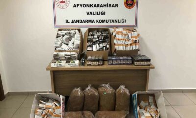 Afyonkarahisar’da binlerce adet makaron ele geçirildi