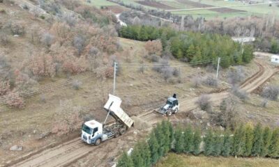 İnönü’de stabilize yol çalışması yapıldı