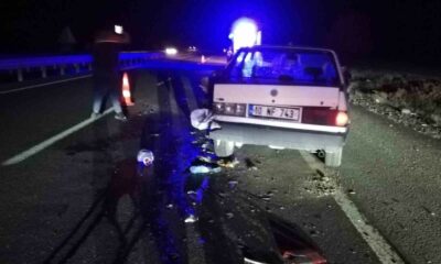 Tavşanlı’da arızalı araca çarpan sürücü yaralandı