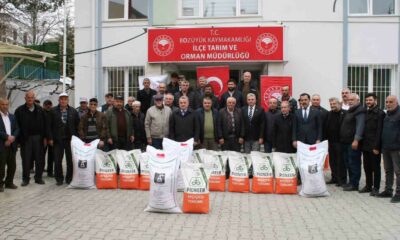 Bozüyük’te çiftçilere nohut ve ayçiçeği tohumu dağıtıldı