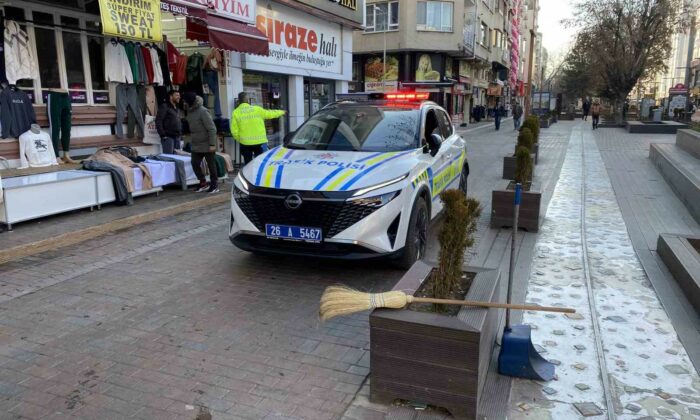 Kent merkezinde bir garip bisiklet kazası
