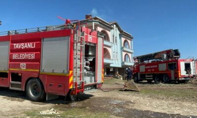 Tavşanlı’da bir evde çıkan yangın korkuttu