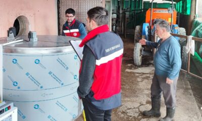 Şaphane’de süt sağım sistemi ve soğutma tankının kayıt ve kontrol işlemleri