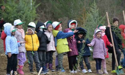Yaban hayvanlarının yaşam alanlarını korumak için meyve fideleri toprakla buluştu