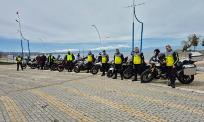 Zorlu yolculuk sonrası motosikleti grup Manavgat’a ulaştı