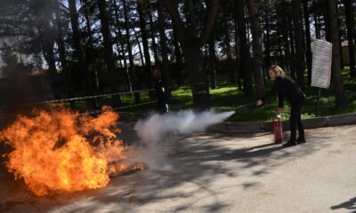 Eskişehir İl Sağlık Müdürlüğü personeline yangın eğitimi verildi