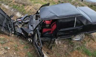 Tavşanlı’da Tofaş otomobil su kanalına uçtu: 1 yaralı