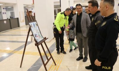 Kütahya’da Polis Haftası etkinlikleri, miniklerden anlamlı şiirler ve resimler