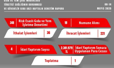 Gıda denetimlerinde 2 milyon 381 bin 979 TL ceza kesildi