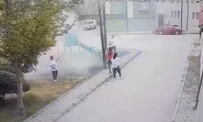 Parkın yakılma anına dair güvenli kamerası görüntüleri ortaya çıktı
