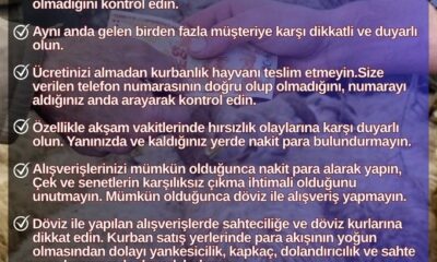 Eskişehir Emniyet Müdürlüğü’nden kurban alışverişlerinde dolandırıcılığa karşı uyarı