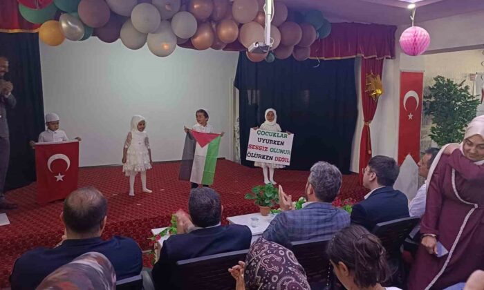 Alpu’da 4 -6 yaş Kur’an kursunda mezuniyet heyecanı
