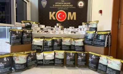 Kütahya’da kaçak tütün ve makaron operasyonu