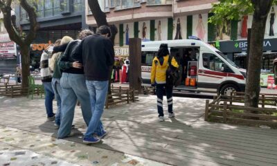 Mağazada yere düşen kadın yaralandı