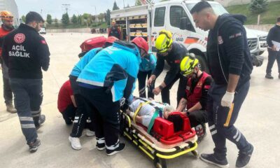 Endüstriyel kaza tatbikatı gerçeği aratmadı