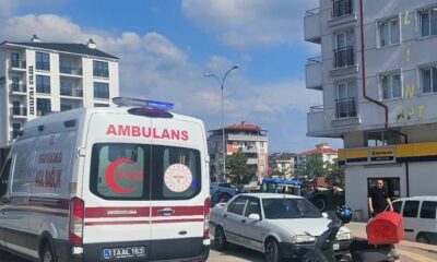 Otomobil ile motosiklet çarpıştı, 2 yaralı
