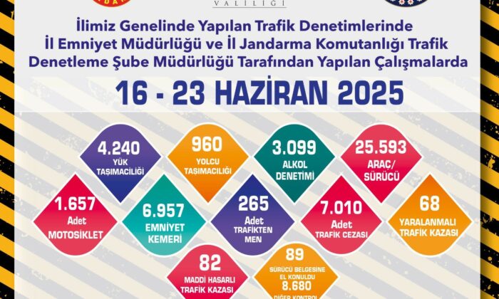 Eskişehir’de 265 araç trafikten men edildi