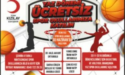 Kızılay’ın Ücretsiz Yaz Spor okulları düzenliyor