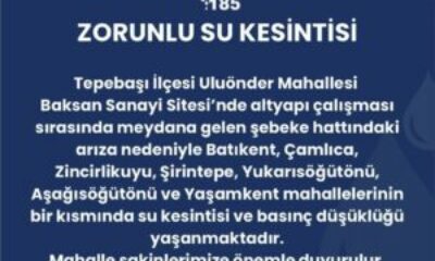 ESKİ’den Zorunlu su kesintisi  duyurusu