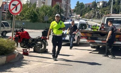 Kontrolden çıkan motosiklet devrildi: 1 yaralı