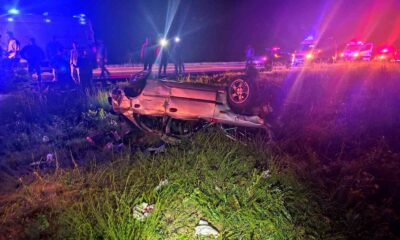 Afyonkarahisar’da şarampole devrilen otomobildeki 7 kişi yaralandı