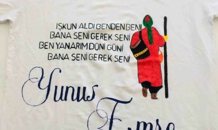 Afyonkarahisar’da Yunus Emre’nin Türkçesi tişörtlere taşındı