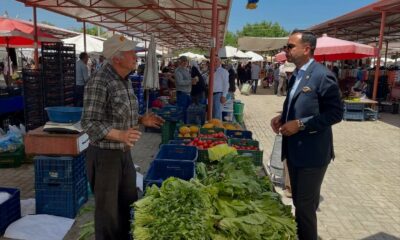 Kaymakam Aslan pazar yerini ziyaret etti