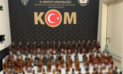 Polisten bağ evine sahte bandrollü alkol baskını