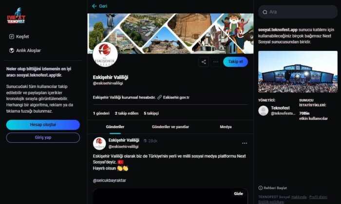 Eskişehir Valiliği, NEXT Sosyal’i ilk kullanan valiliklerden biri oldu