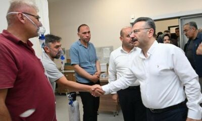 Vali Aksoy, orman yaralılarını ziyaret etti