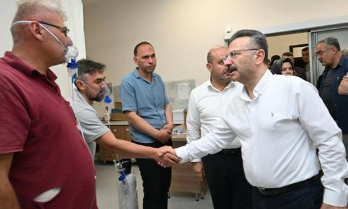 Vali Aksoy, orman yaralılarını ziyaret etti