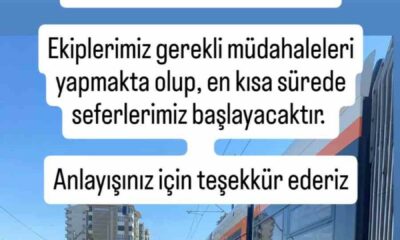 Araç kazası nedeniyle aksayan tramvay seferleri normale döndü
