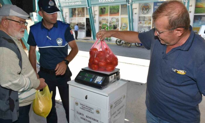 Pazar yerlerine “Tartı Kontrol Noktası” kuruldu