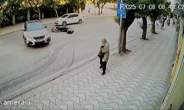 Sebep olduğu kazanın ardından hiçbir şey olmamış gibi yoluna devam etti
