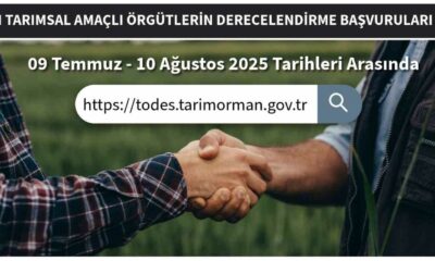 Tarımsal Amaçlı Örgütlerin Derecelendirme başvuruları başladı
