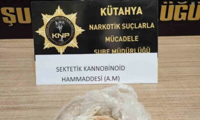 Kütahya’da 23,68 gram bonzai hammaddesiyle yakalanan şüpheli tutuklandı