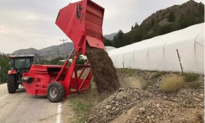 Mihalgazi Belediyesi Taş toplama makinesi  çiftçilerin  hizmetinde