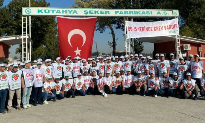 Kütahya Şeker Fabrikası işçileri greve başladı